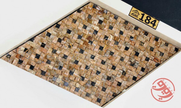 سنگ آنتیک حصیری گردوئی مشکی آنتیک سنگ خشتی